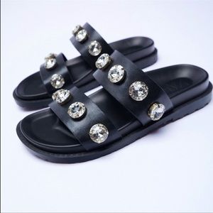 Zara sandals  jeweled sparkly